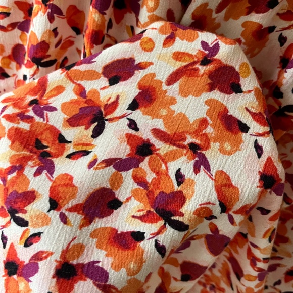 Torrid Sz XL Gauze Crochet Neck Tank Top Blouse Pullover Straps Floral Loose Fit - Picture 6 of 9